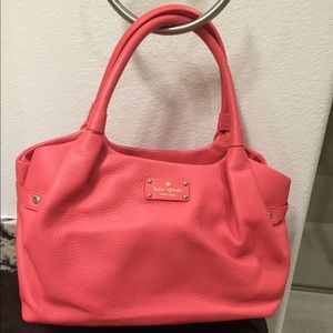 Kate Spade Coral Leather Stevie Purse Satchel